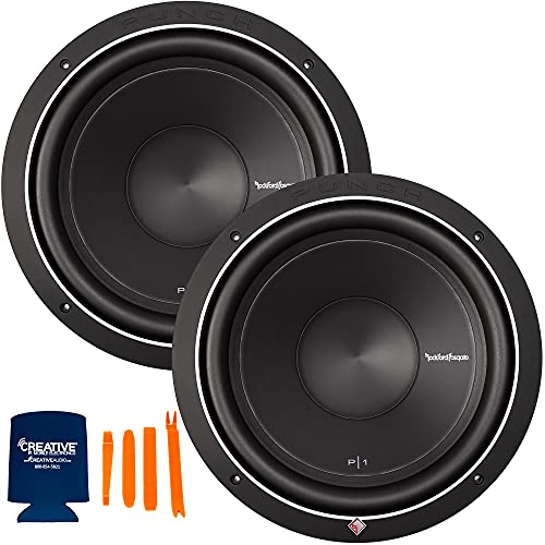 2) ROCKFORD FOSGATE P1S4-12 12" 1000 Watt 4-Ohm Car Audio Subwoofers Subs P1S412