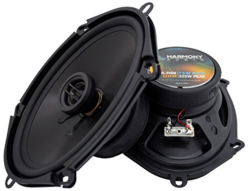 HA-R68 Compatible with Ford F-250/350/450/550/650/750 99-04 Rhythm Series 5x7" 6x8" Replacement 225W Speakers, HA-A400.4 Alloy 4-Channel 800W Speaker Sub Amp and HA-AK10 Gauge 600W Amp Install Kit