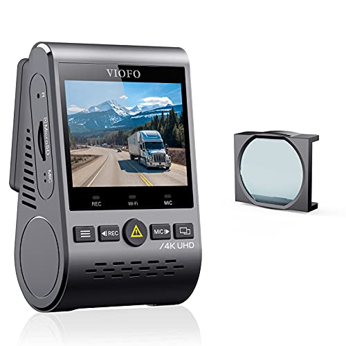 【Bundle: VIOFO A129 Pro with GPS + CPL】 VIOFO A129 Pro 4K Dash Cam 3840x2160P Ultra HD 4K Dash Camera Sony 8MP Sensor GPS Wi-Fi, Parking Mode, G-Sensor, Motion Detection, WDR, Loop Recording