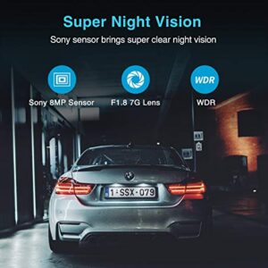 【Bundle: VIOFO A129 Pro with GPS + CPL】 VIOFO A129 Pro 4K Dash Cam 3840x2160P Ultra HD 4K Dash Camera Sony 8MP Sensor GPS Wi-Fi, Parking Mode, G-Sensor, Motion Detection, WDR, Loop Recording