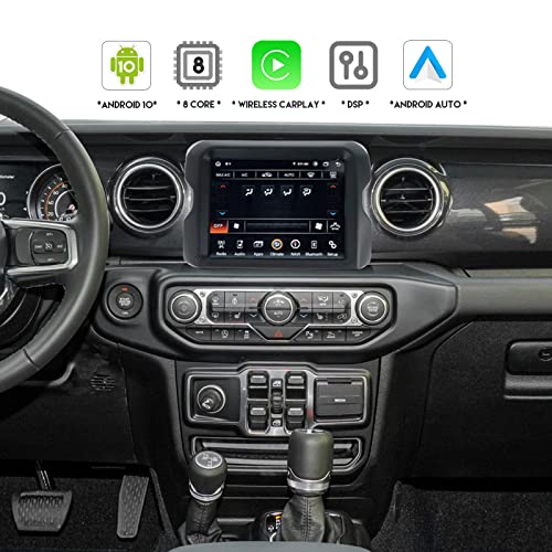 ZWNAV Factory Style Touch Screen Car Stereo for Jeep Wrangler JL Gladiator 2018 2019 2020 2021 Android Radio Replacement GPS Navigation Upgrade Head Unit Video Multimedia Player Carplay