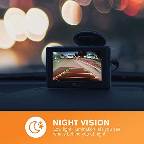 YADA | Portable Wireless Backup Camera with 4.3” LCD Monitor. 110° Wide Rearview Angle, Auto Night Vision, Universal Compatibility with Cars, Trucks, Buses, RVs and More, IP67 Weatherproof