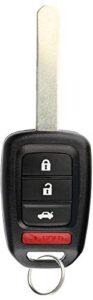 keylessoption keyless entry remote fob uncut ignition car key for honda accord civic 2016-2019 mlbhlik6-1ta