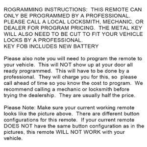 DRIVESTAR Keyless Entry Remote Car Key Fob Replacement for Honda Civic EX EX-L SI Replacement for N5F-S0084A,Use 4 Botton Set of 2