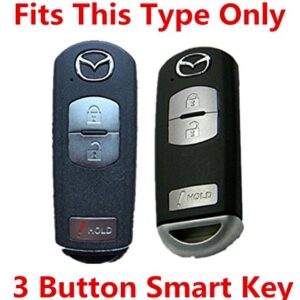 Rpkey Leather Keyless Entry Remote Control Key Fob Cover Case protector For Mazda 3 CX-3 CX-5 CX-7 CX-9 WAZSKE13D01 SKE13D-01 662F-SKE13D01 KDY3-67-5DY