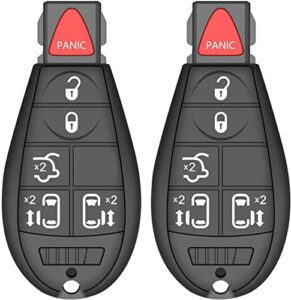 6 button keyless entry remote car key fob replacement m3n5wy783x iyz-c01c compatible for 2008-2014 dodge grand caravan, 2008-2015 chrysler town & country