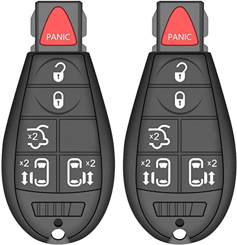 6 Button Keyless Entry Remote Car Key Fob Replacement M3N5WY783X IYZ-C01C Compatible for 2008-2014 Dodge Grand Caravan, 2008-2015 Chrysler Town & Country