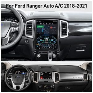 YULU E10+ Car Radio Stereo for Ford Ranger 2018 to 2021 Android 10.0 6+64G T-Style Head Unit Navigation 12.1 Inch Build in Wireless Carplay Android Auto Bluetooth WiFi Support DSP 4G (Auto A/C)