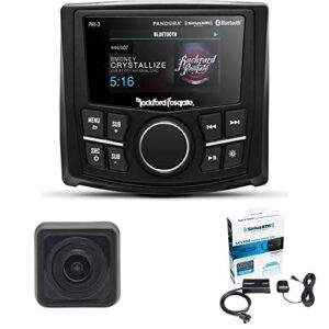 Rockford Fosgate PMX-3 Compact Digital Media Receiver with 2.7" Display Bundled with Mini Back Up Camera + Sirius XM Tuner SXV300v1