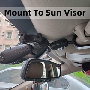 iSaddle Dash Cam Sun Visor Mount Holder/w Various Joints for Yi/Rexing/Falcon/Z-Edge/Old Shark/VANTRUE/Rove/AUKEY/APEMAN/KDLINKS/WheelWitness/Transcend/TaoTronics (99% On-Dash Cameras Suitable)