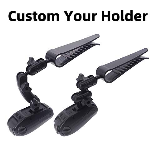 iSaddle Dash Cam Sun Visor Mount Holder/w Various Joints for Yi/Rexing/Falcon/Z-Edge/Old Shark/VANTRUE/Rove/AUKEY/APEMAN/KDLINKS/WheelWitness/Transcend/TaoTronics (99% On-Dash Cameras Suitable)