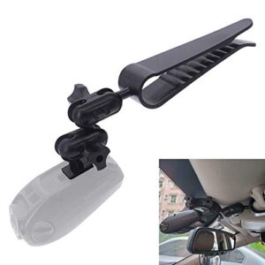 iSaddle Dash Cam Sun Visor Mount Holder/w Various Joints for Yi/Rexing/Falcon/Z-Edge/Old Shark/VANTRUE/Rove/AUKEY/APEMAN/KDLINKS/WheelWitness/Transcend/TaoTronics (99% On-Dash Cameras Suitable)