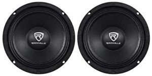 rockville (2) rm64pro 6.5″ 400 watt 4 ohm spl mid-bass midrange car speakers