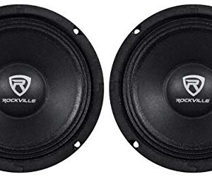 Rockville (2) RM64PRO 6.5" 400 Watt 4 Ohm SPL Mid-Bass Midrange Car Speakers