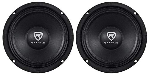 Rockville (2) RM64PRO 6.5" 400 Watt 4 Ohm SPL Mid-Bass Midrange Car Speakers
