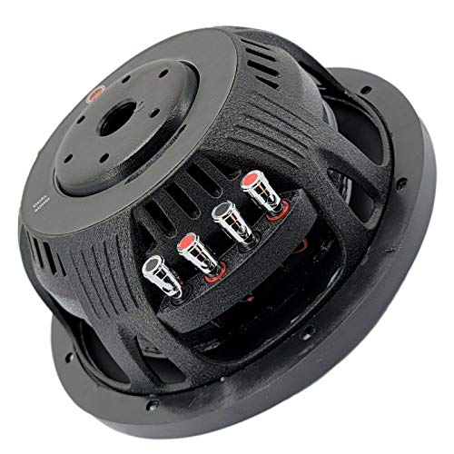 Gravity Warzone WZ12D4 12 Inch 1500 Watt Max Power Elite Car Audio Shallow Subwoofer 4 Ohm DVC - Dual Voice Coil Stereo Competition Grade Sub - 2 Subwoofers