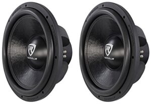 rockville (2) w15k6d2 v2 15″ 8000w car subwoofers dual 2-ohm subs cea compliant