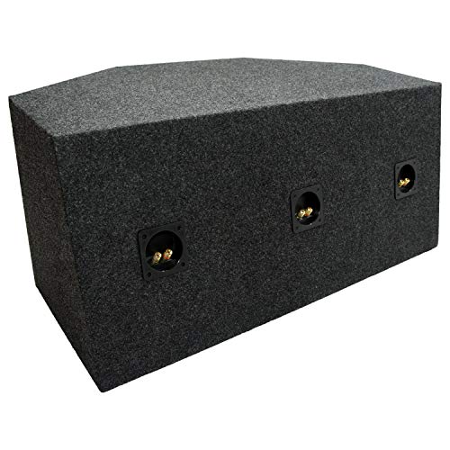 ASC 312H Triple 12" Sealed Subwoofer Rear Angle 3 Sub Box Stereo Enclosure