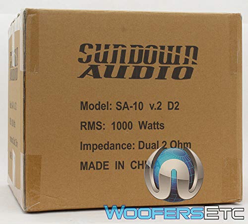 Sundown Audio SA-10 V.2 D2 10" Dual 2 OHM 1000W RMS SUBWOOFER BASS Speaker New
