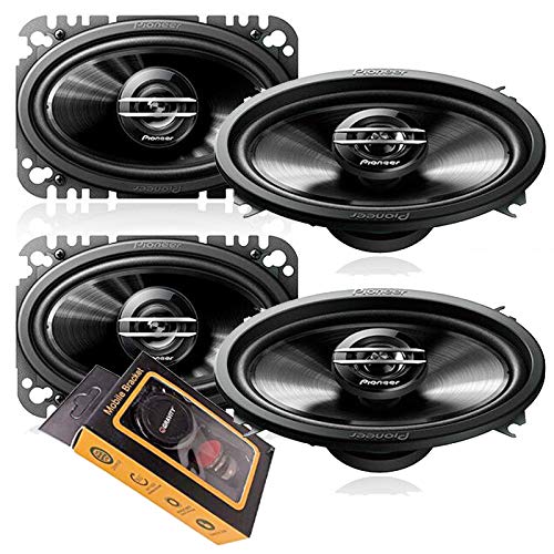 2 Pairs of Pioneer TS-G6820S 500W Max (80W Rms) 6" X 8" G-Series 2-Way Coaxial Car Speakers - 4 Speakers + Gravity Magnet Phone Holder