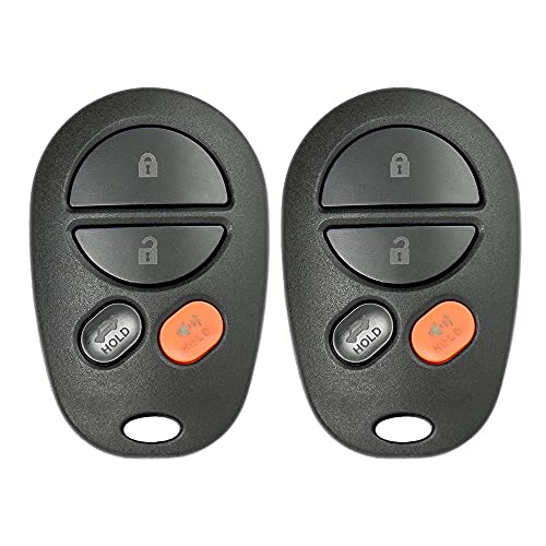 Keyless2Go Replacement for New Keyless Entry Remote Car Key Fob 4 Button FCC GQ43VT20T (2 Pack)