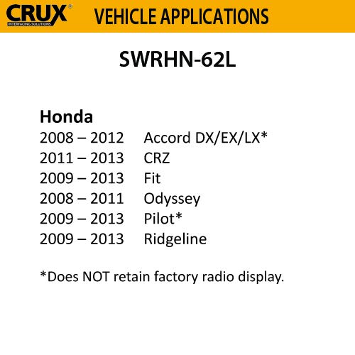 Crux SWRHN-62L Radio Replacement Accessories