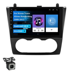 camecho android 10.1 car stereo for nissan teana altima 2008-2012, 9 inch car radio touchscreen with gps navigation wifi fm ios/android mirror link multimedia head unit + backup camera