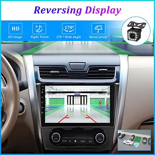 Camecho Android 10.1 Car Stereo for Nissan Teana Altima 2008-2012, 9 inch Car Radio Touchscreen with GPS Navigation WiFi FM iOS/Android Mirror Link Multimedia Head Unit + Backup Camera