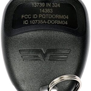 Dorman 13739 Keyless Entry Remote 3 Button Compatible with Select Cadillac / Chevrolet / GMC Models