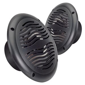 magnadyne wr65b water-resistant 6-1/2″ 2-way speakers with integrated grill/frame | black (sold as a pair)