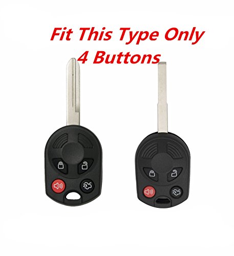 KAWIHEN Silicone Key Fob Cover Compatible with Ford Lincoln Mercury 4 buttons OUCD6000022 164-R8046 164-R7040 CWTWB1U722 (Gray)