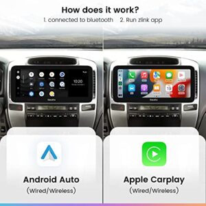 Dasaita 10.25'' Android Car Stereo Single 1 Din Radio GPS DSP IPS Carplay Android Auto (Rotatable & Detachable)