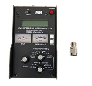 mfj-269dpro mfj269dpro original mfj enterprises antenna swr analyzer, hfvhfuhf.530-230 mhz, 430-520 mhz – n and bnc connectors with n-to-uhf adapter, black, medium