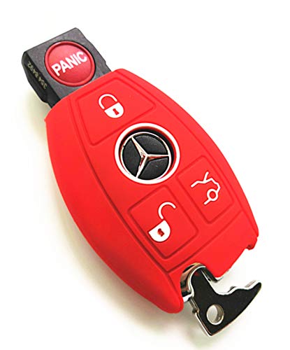 KAWIHEN Silicone Key Fob Cover Protector Fit for Mercedes Benz W203 W210 W211 AMG W204 C E R CL GL S SL BGA CLS CLK CLA SLK Classe IYZ3312