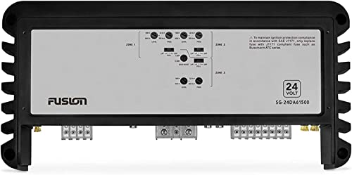 Fusion SG-24DA61500 Signature Series 24-Volt 6-Channel Marine Amplifier 840 Watts RMS