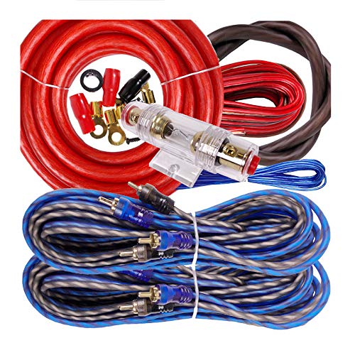 Complete 4 Channels 2500W Gravity 4 Gauge Amplifier Installation Wiring Kit Amp Pk3 4 Ga Red - for Installer and DIY Hobbyist - Perfect for Car/Truck/Motorcycle/Rv/ATV