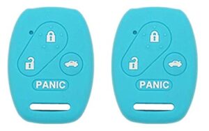 kawihen silicone key fob cover compatible with honda accord accord crosstour cr-v civic element pilot oucg8d-380h-a n5f-s0084a n5f-a05taa(light blue)