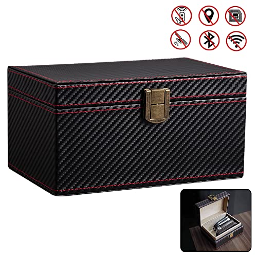 Large Faraday Box for Car Keys Signal Blocking Box Keyless Entry Key Fob Signal Blocker Protector Box RFID Box for Car Keys for Car Theft Prevention Faraday Box Cage (Big Box - 19.5 * 12.5 * 10cm)