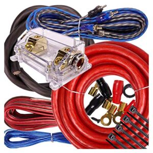 complete 5000w to 8000w gravity 0 gauge amplifier installation wiring kit amp pk2 0 ga red – for installer and diy hobbyist – perfect for car/truck/motorcycle/rv/atv