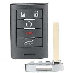 keyecu smart proximity remote key 5 button for cadillac srx 2010 2011 2012 2013 2014 2015 fcc id:nbg009768t