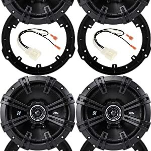 KICKER 43DSC6504 6-1/2" DS Series Front and Rear Door Factory Speaker Replacement Kit with Speaker Harness and Mounting Adapters for Ford Fusion 2013-2020