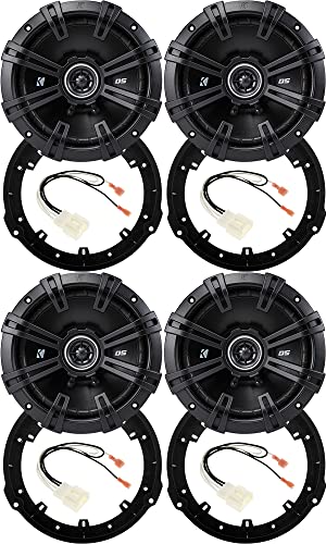 KICKER 43DSC6504 6-1/2" DS Series Front and Rear Door Factory Speaker Replacement Kit with Speaker Harness and Mounting Adapters for Ford Fusion 2013-2020