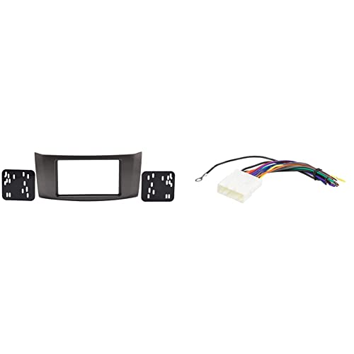 Metra 95-7618G Double DIN Installation Kit for Nissan Sentra 2013-Up (Gray) & Scosche NN04B Compatible with Select 2007-Up Nissan Power/Speaker Connector/Wire Harness