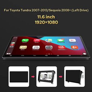 Joying Car Radio for Toyota Tundra 2007-2013 & Toyota Sequoia 2008-2018 with 11.6 Inch 1920 x 1080 Screen Android 10 Car Stereo Support Wireless CarPlay Wireless Android Auto GPS Navigation