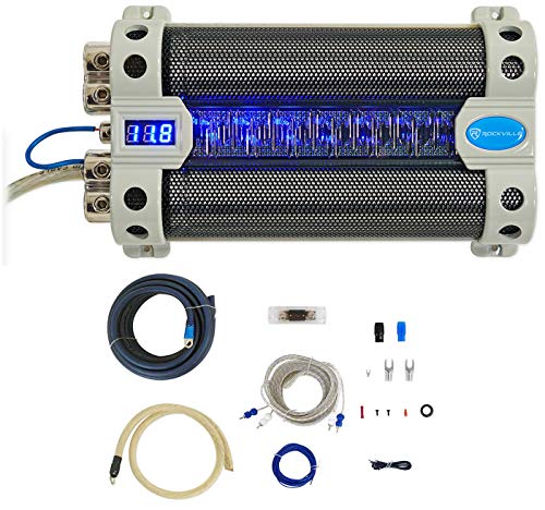 Rockville RFC30F 30 Farad Capacitor Voltage Display+Amp Kit