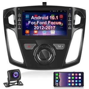 android car stereo radio for ford focus 2012 2013 2014 2015 2016 2017, 8 inch touch screen gps head unit support navigation wifi bluetooth mirror link fm radio swc + ahd backup camera