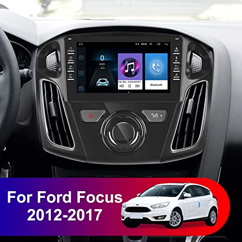 Android Car Stereo Radio for Ford Focus 2012 2013 2014 2015 2016 2017, 8 Inch Touch Screen GPS Head Unit Support Navigation WiFi Bluetooth Mirror Link FM Radio SWC + AHD Backup Camera
