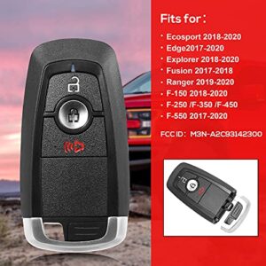 VOFONO Fits for Keyless Entry Remote Control Replacement Key Proximity Fob Ford Ecosport 2018-2020/Edge 2017-2020/Explorer 2018-2020/ Fusion 2017-2018/Ranger 2019-2020/F-150 F-250 F-350 F-450 F-550