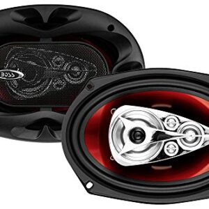 BOSS Audio Systems CH6950 Chaos Series 6 x 9 Inch Car Audio Door Speakers - 600 Watts Max, 5 Way, Full Range, Coaxial, Sold in Pairs, Hook Up to Stereo and Amplifier, Tweeters