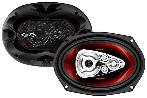 BOSS Audio Systems CH6950 Chaos Series 6 x 9 Inch Car Audio Door Speakers - 600 Watts Max, 5 Way, Full Range, Coaxial, Sold in Pairs, Hook Up to Stereo and Amplifier, Tweeters